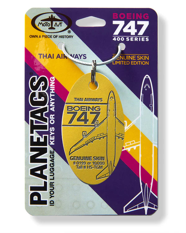 PlaneTags Thai Airways B747-400 HS-TGM Keychain – Downunder Pilot