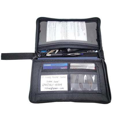 Zippered Logbook Cover  STANDARD - BLACK
