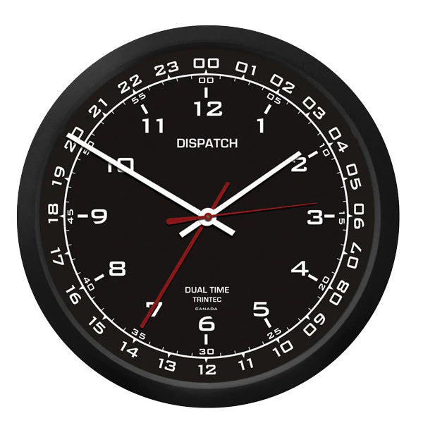 DISPATCH 10" Dual Time Clock - Black