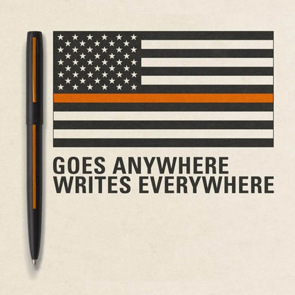 Fisher Space Pen Cap-O-Matic - Search and Rescue (Matte Black with Orange Line)