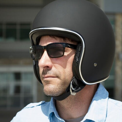 Flying Eyes Kingfisher - Matte Black Frame, Solid Grey Lens