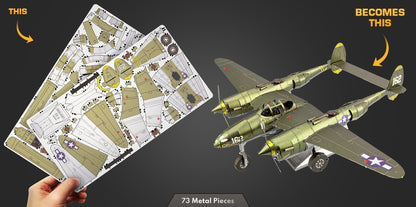 Metal Earth ICONX P-38 Lightning