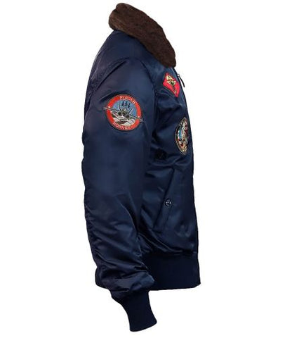 TOP GUN® Official B-15 Men's Flight Bomber Jacket with Patches