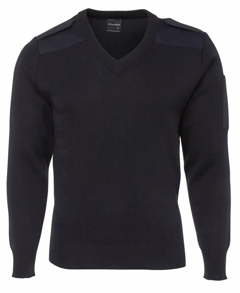 JB Wear Epaulette Jumper - Black or Navy