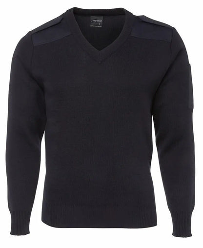 JB Wear Epaulette Jumper - Black or Navy
