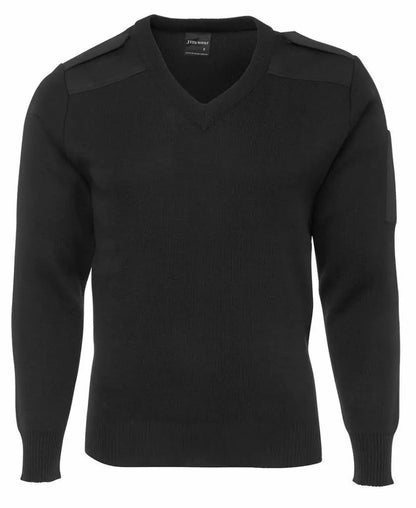 JB Wear Epaulette Jumper - Black or Navy