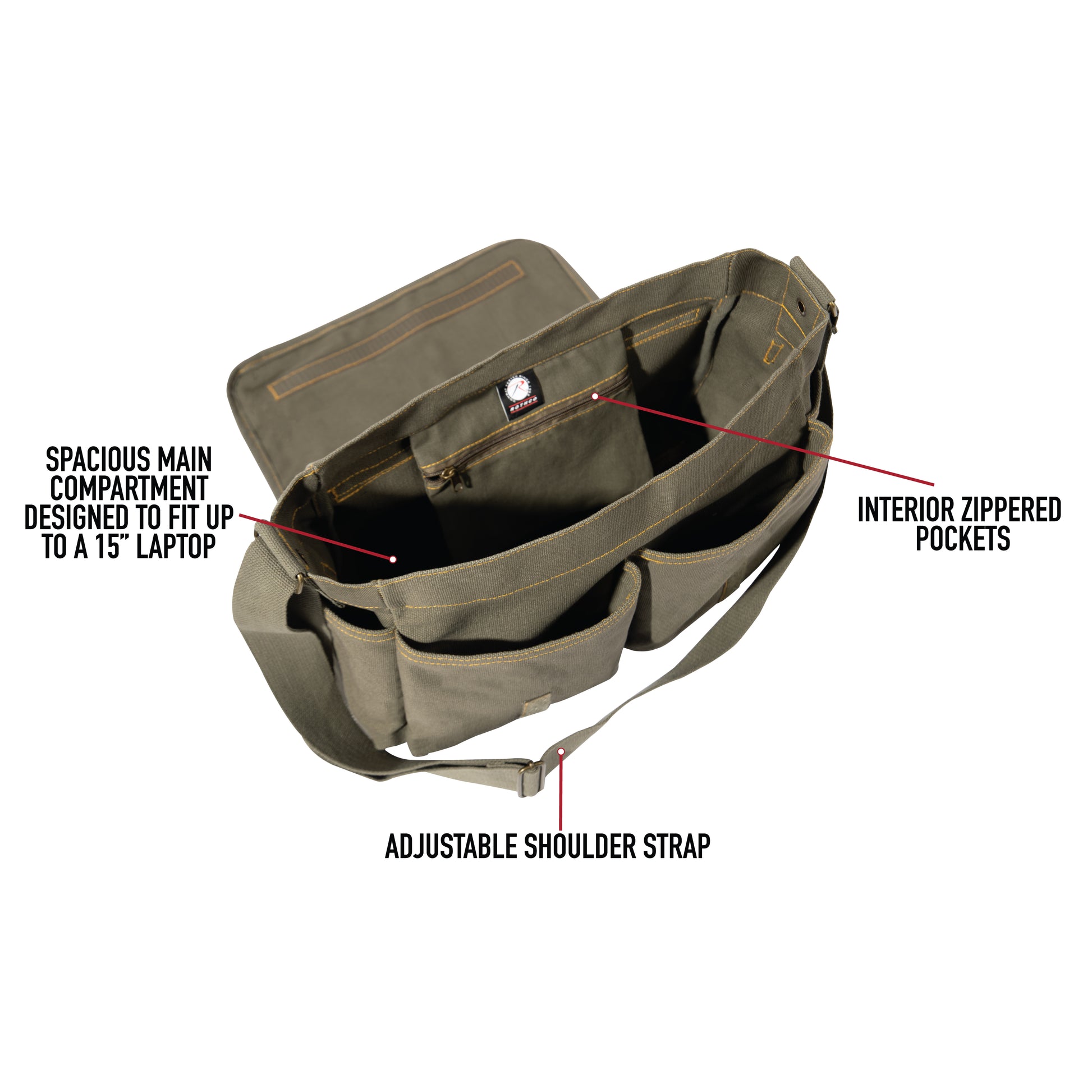 ROTHCO shoulder Bag 48 x 23 cm OLIVE WORK BROWN | MILITARY RANGE ROTHCO shoulder Bag 48 x 23 cm OLIVE WORK BROWN | MILITARY RANGE