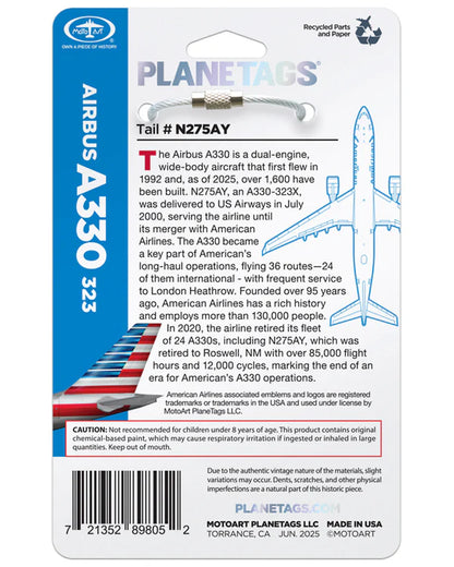 Planetags American Airlines® A330-Fuselage