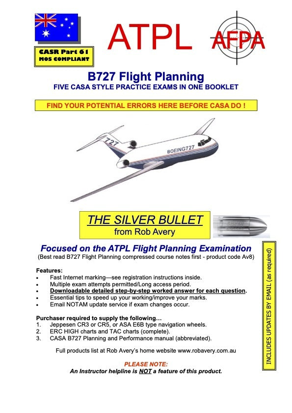 B727 Checklist ATPL B727 Flight Planning Exams Book | Rob Avery – Downunder Pilot Shop ...