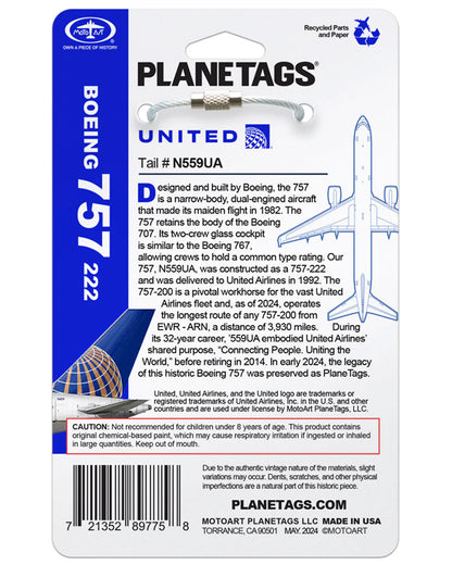 Planetags United Airlines® 757-N559UA