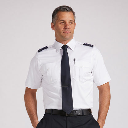 Brooks - Fitted Men's Short Sleeve Pilot Shirt