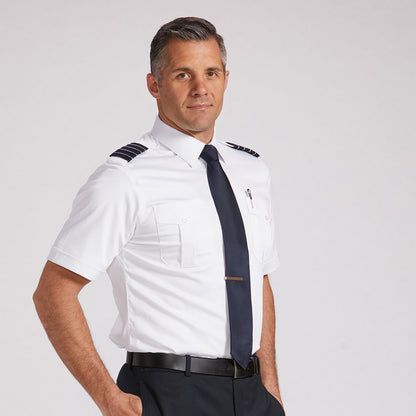Brooks - Fitted Men's Short Sleeve Pilot Shirt