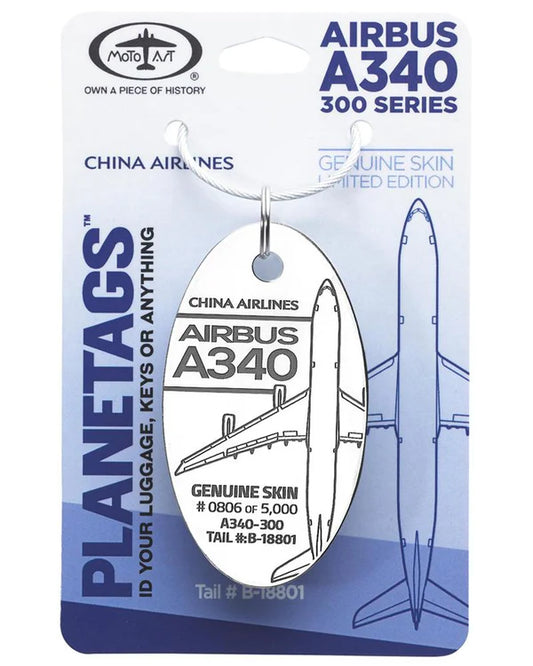 Planetags - China Airlines A340-300 B-18801