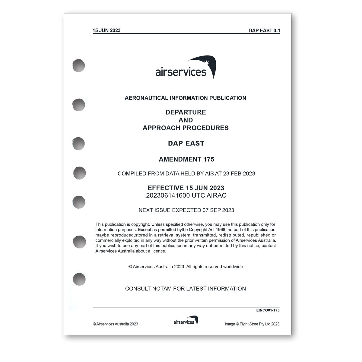 Faa Daap DAP Amendments – Downunder Pilot Shop Australia