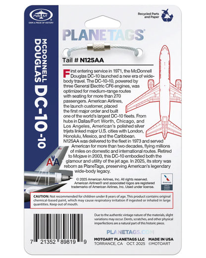 Planetags American Airlines DC-10 N125AA