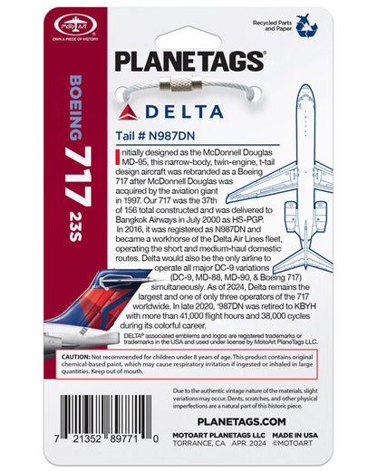 Planetags DELTA®- Boeing 717-23S-N987DN