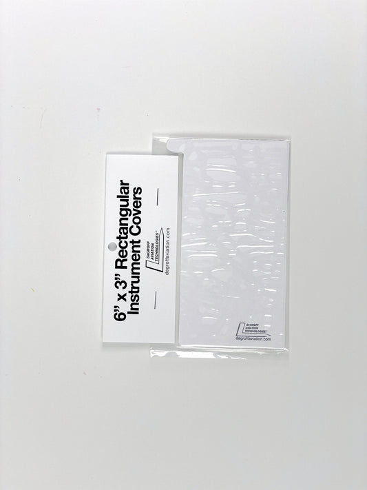 Aviation Static Cling Instrument Covers 6" x 3" Rectangular