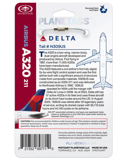 Planetags - DELTA-A320-N309US