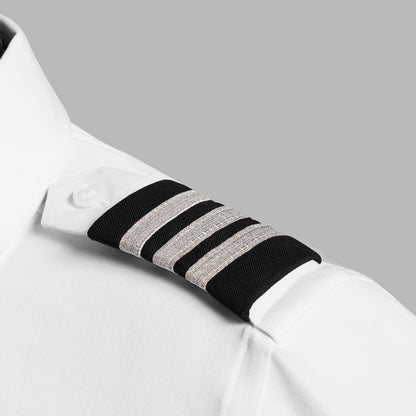 A Cut Above Epaulettes - Premium Silver on Black
