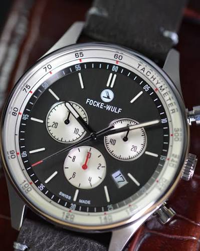 Focke-Wulf Flieger III Raven (Tachymeter) Men's Aviation Watch