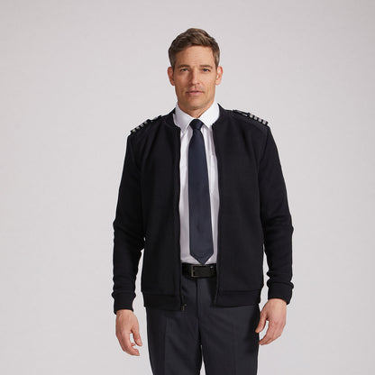 Mens Uniform Sweater - Krete Full Zip - Navy