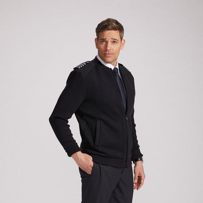 Mens Uniform Sweater - Krete Full Zip - Navy