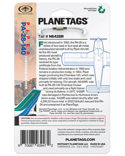 Planetags Piper Cherokee PA-28
