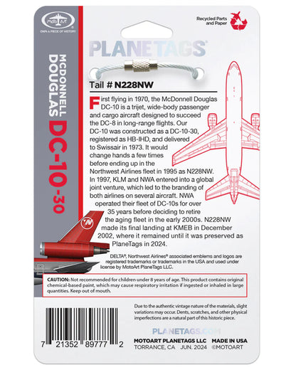 Planetags Northwest® DC-10 N228NW