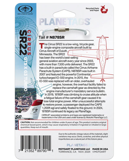 Planetags Cirrus SR22 GTS X G3