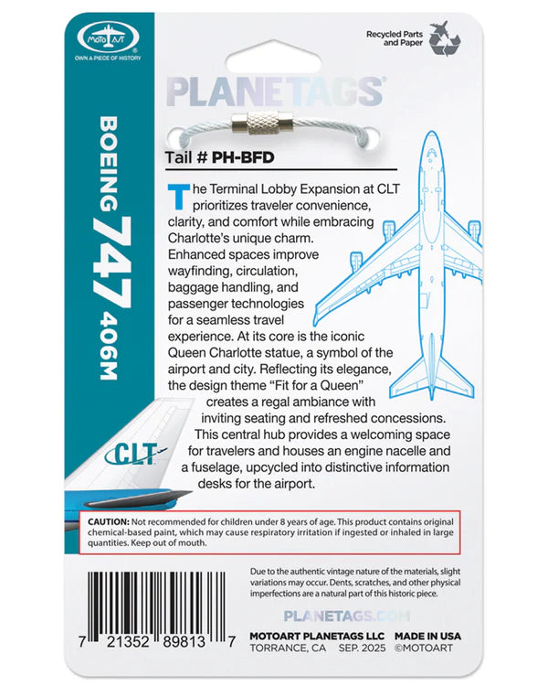 Planetags KLM 747-400 PH-BFD Aircraft Skin Tag – Downunder Pilot
