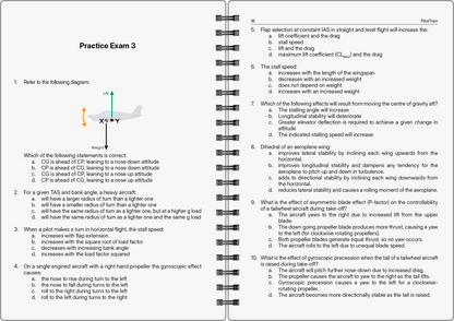 Pilot Train - CPL: 4 Practice Exams Aerodynamics