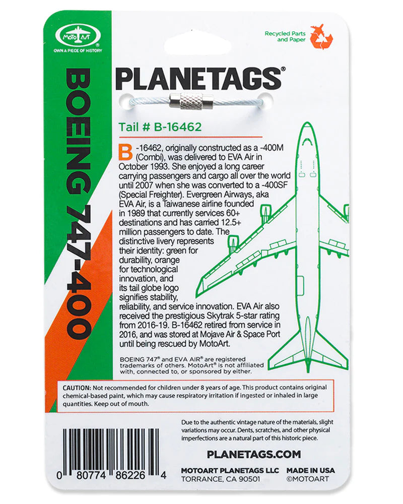 Planetags B747-400 Eva Air Cargo #B-16462
