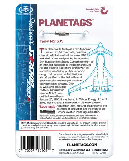 Planetags Beechcraft Starship 2000A - #N515JS