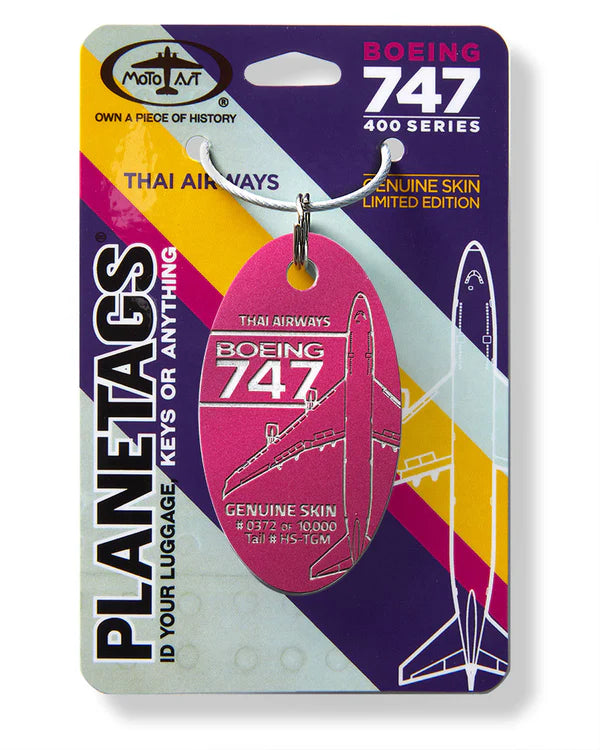PlaneTags Thai Airways B747-400 HS-TGM Keychain – Downunder Pilot