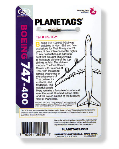 Planetags B747-400 Thai Airways #HS-TGM