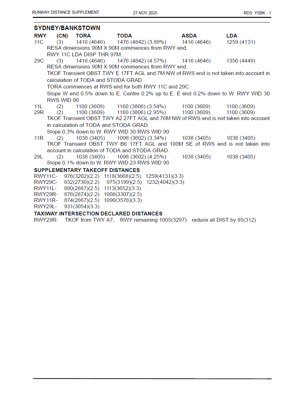 Airservices Australia ERSA flight planning and aerodrome guide
