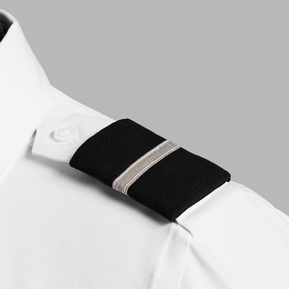 A Cut Above Epaulettes - Premium Silver on Black