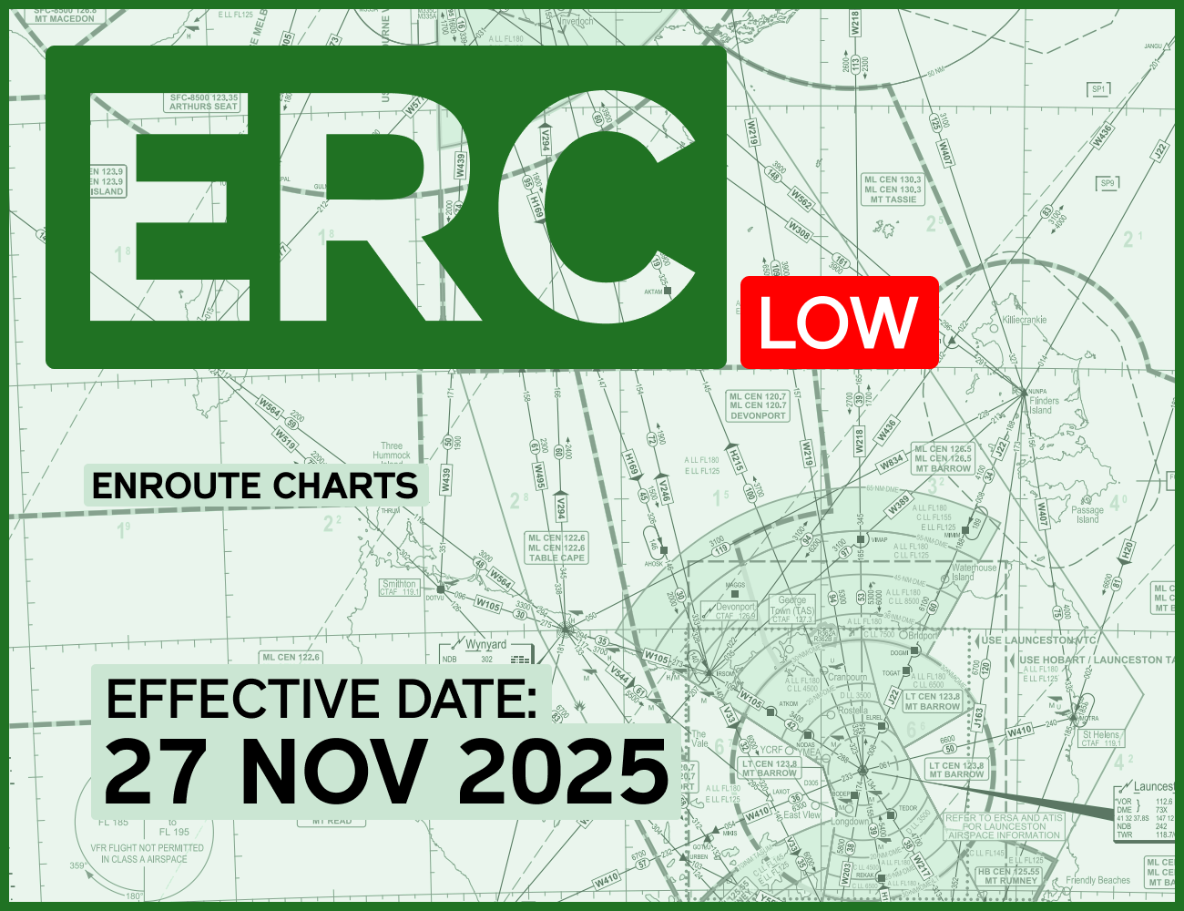Australia ERC Low - En Route Charts - Downunder Pilot Shop Australia