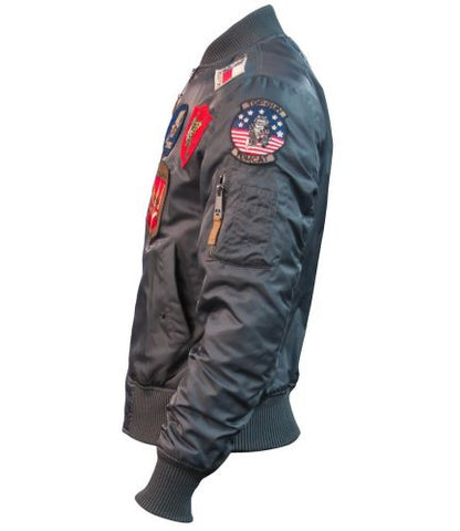TOP GUN® MA-1 Nylon Bomber Jacket with Patches