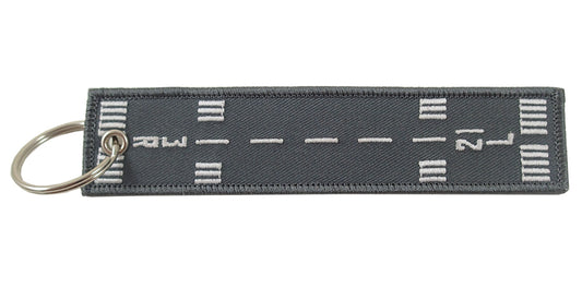 Runway Embroidered Key Tag