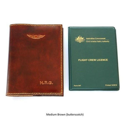 Sparrowhawk CASA (Australia) Licence Folder Cover - Hand Finished Leather - One Colour