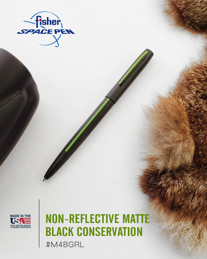 Fisher Space Pen Cap-O-Matic - Thin Green Line (Matte Black with Green Line)
