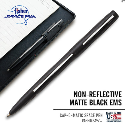 Fisher Space Pen Cap-O-Matic EMS (Matte Black with White Line)