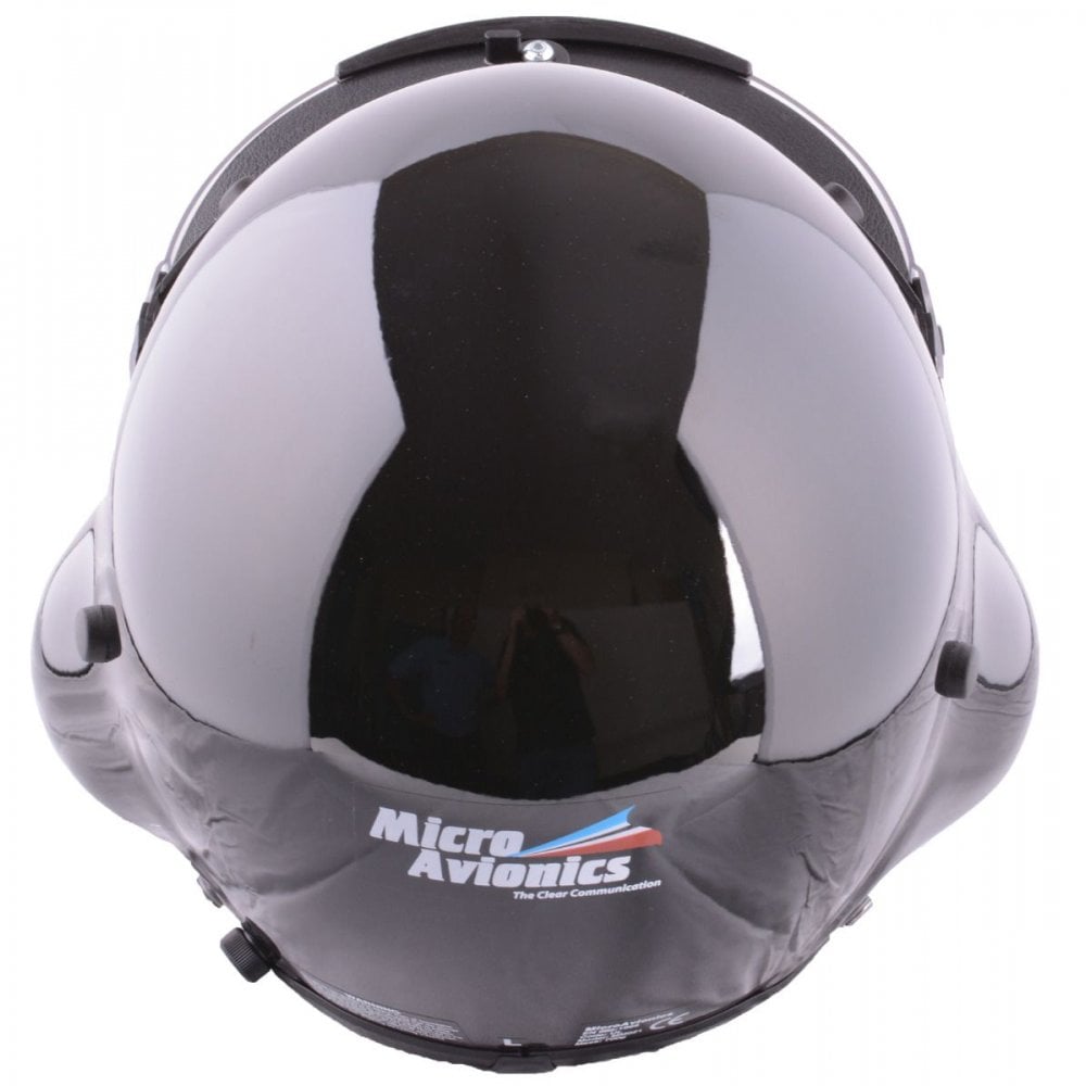 MicroAvionics Integrated GA Headset in Black Helmet