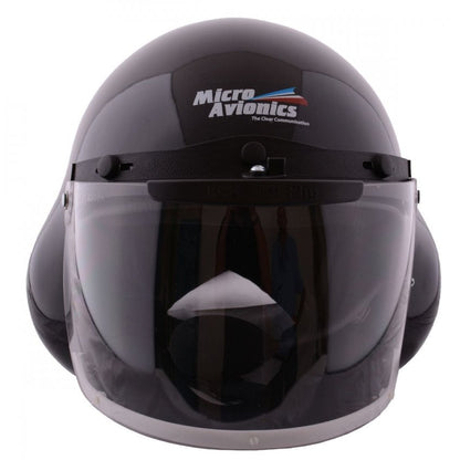 MicroAvionics Integrated GA Headset in Black Helmet