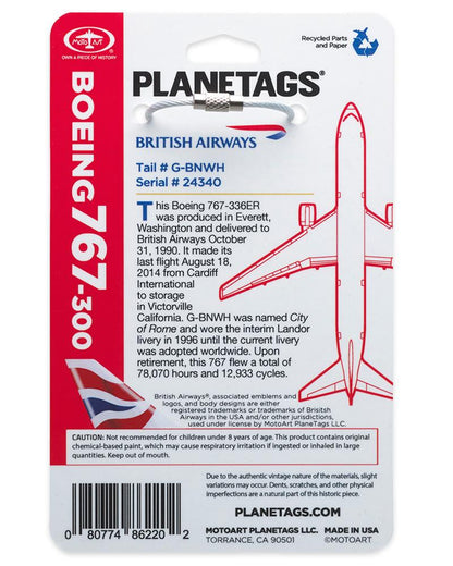 Planetags British Airways 767 - G-BNWH