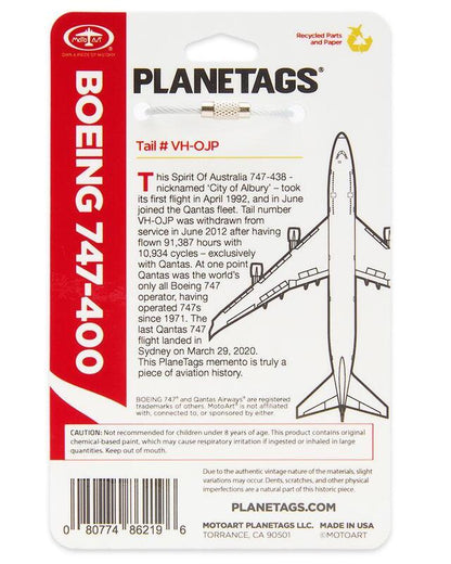 Planetags Qantas Boeing 747-400 - Red