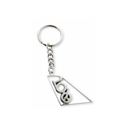 Qantas Silver 100 Years Cut out Keyring