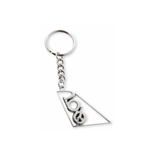 Qantas Silver 100 Years Cut out Keyring