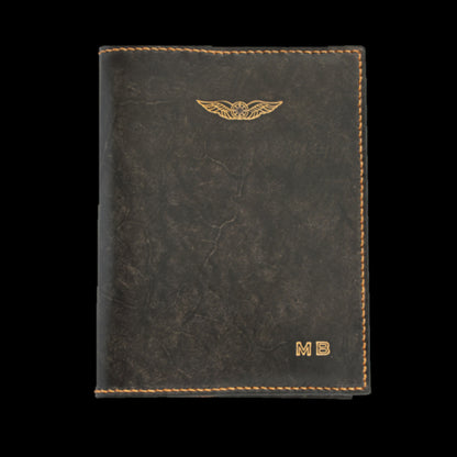 Sparrowhawk Australian CASA Logbook Licence Folder Cover Combo - Nubuck and Hand Finished Leather